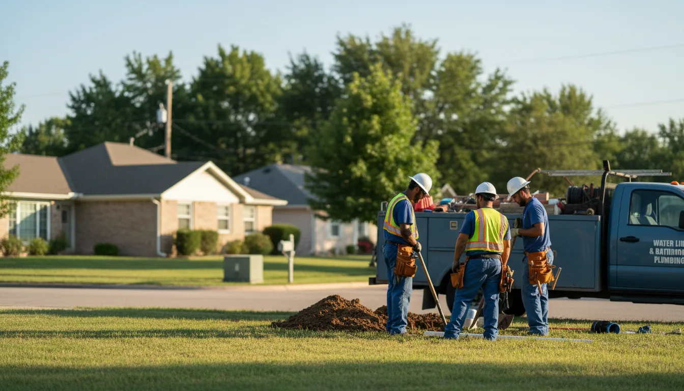 Residential water line and bathroom plumbing service in Blue Gap, AZ